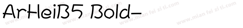 ArHeiB5 Bold字体转换